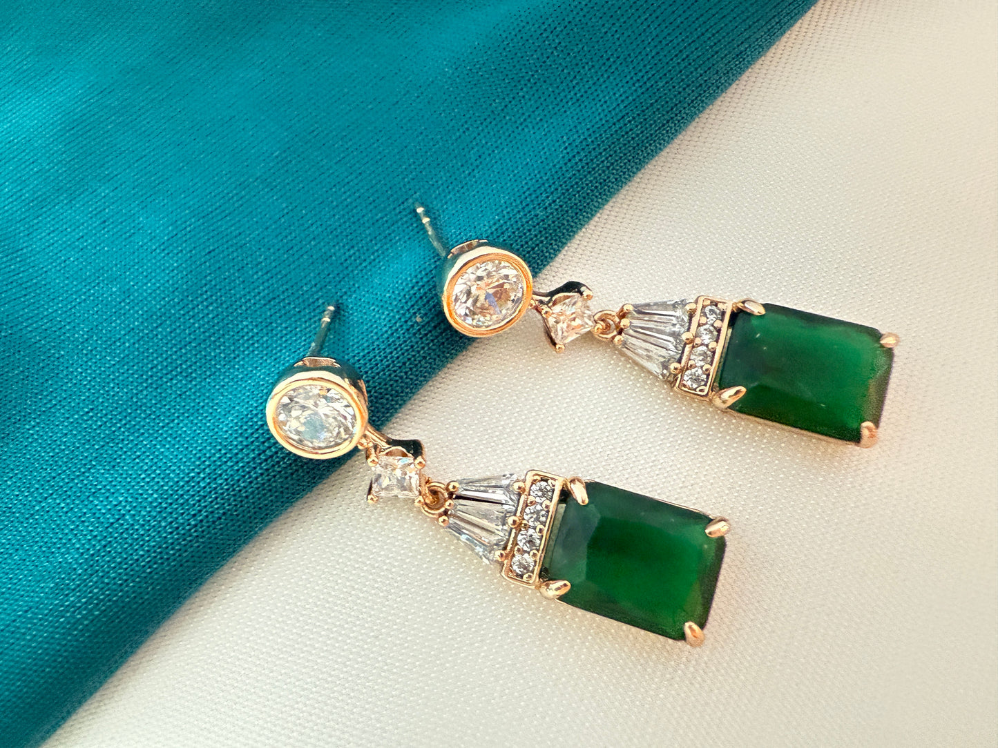 Crystal Drop Earrings - Fashion Party Wear Imitation Jewelry