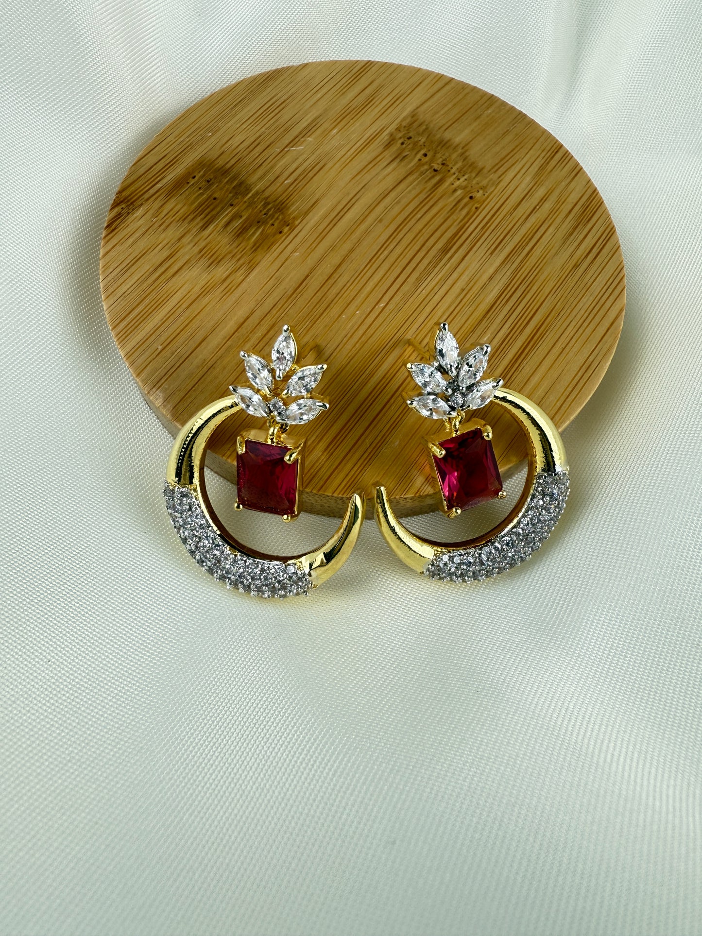 Gold-Tone Arc Earrings | Minimal Curved Everyday Jewelry