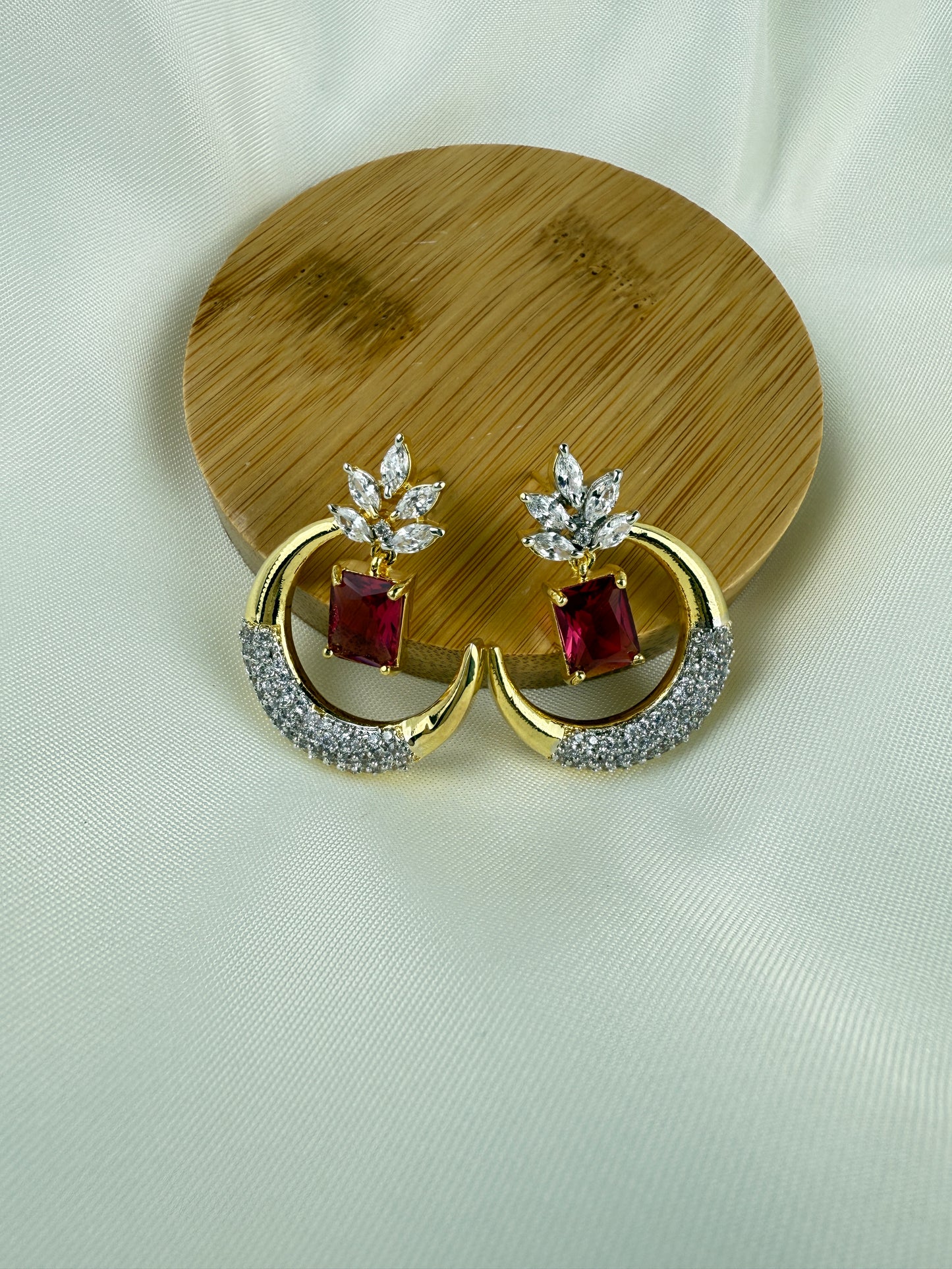 Gold-Tone Arc Earrings | Minimal Curved Everyday Jewelry