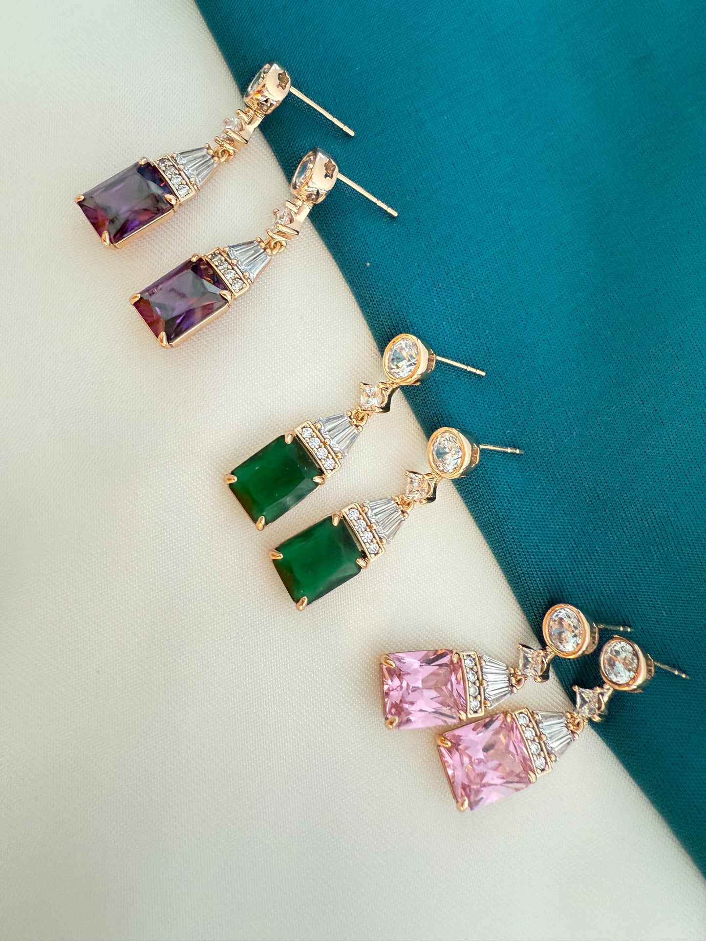 Crystal Drop Earrings - Fashion Party Wear Imitation Jewelry