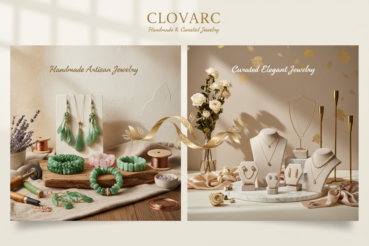 ClovArc Handmade and Curated Jewelry Banner